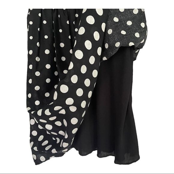 City Triangles Black White Polka Dot Dress Short Sleeveless Fit & Flair 7 - Picture 7 of 10